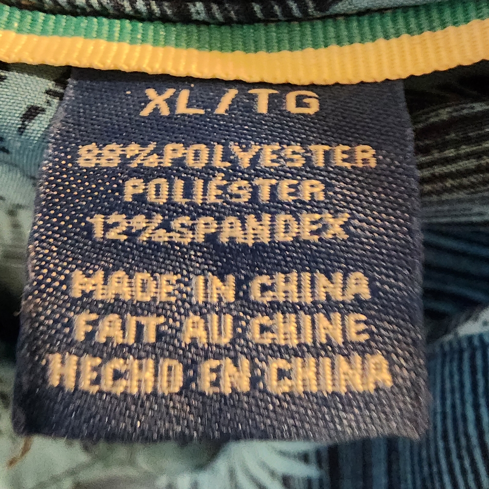 Caribbean Joe Blue and Gray Tropical Button-Down Shirt - Picture 4 of 4